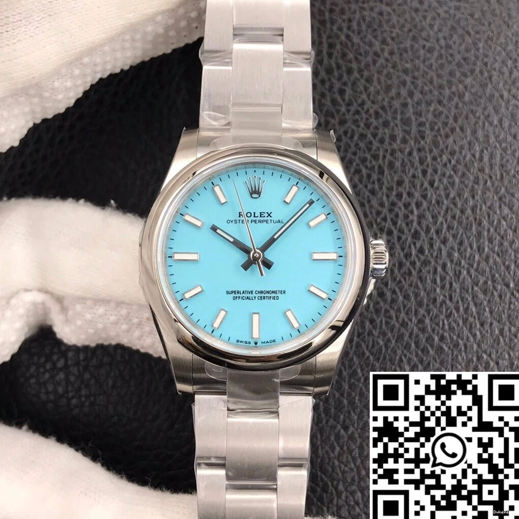 Dial EW Turquoise Blue Perpetual 31MM Rolex Factory M277200-0007 Oyster 1113